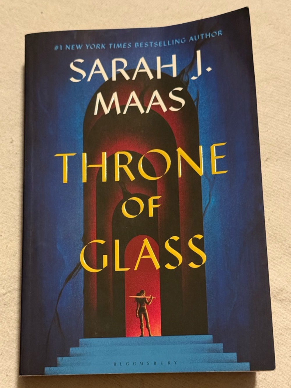 Sarah J. Maas "Throne of Glass" Paperback - Blue & Gold Cover
